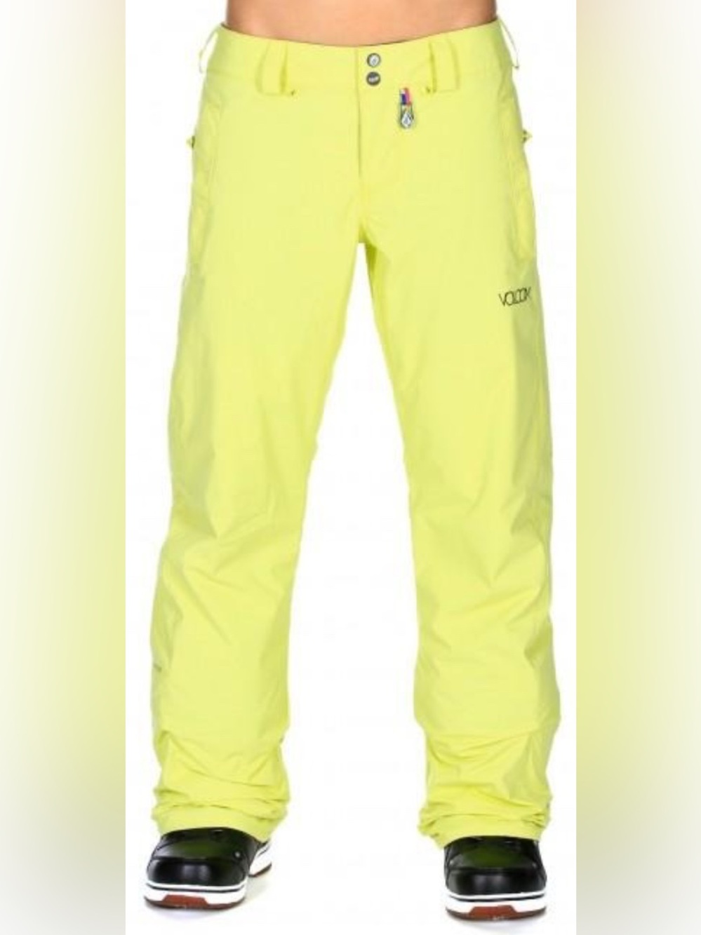Volcom Boom Insulated Snow Ski Snowboard Pants Lime Green Waterproof Womens XL